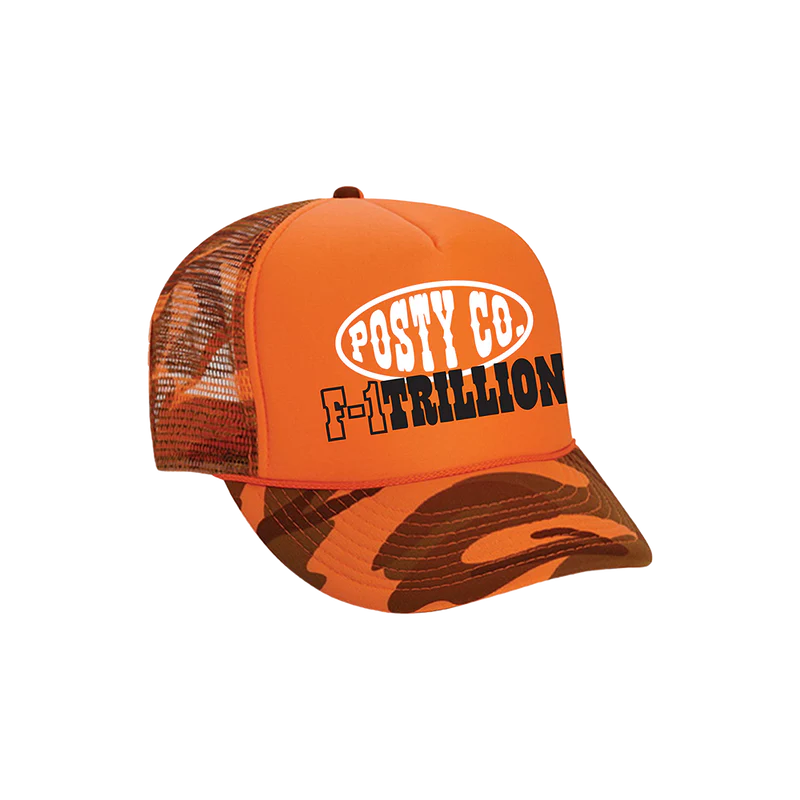 Orange camo trucker hat on sale