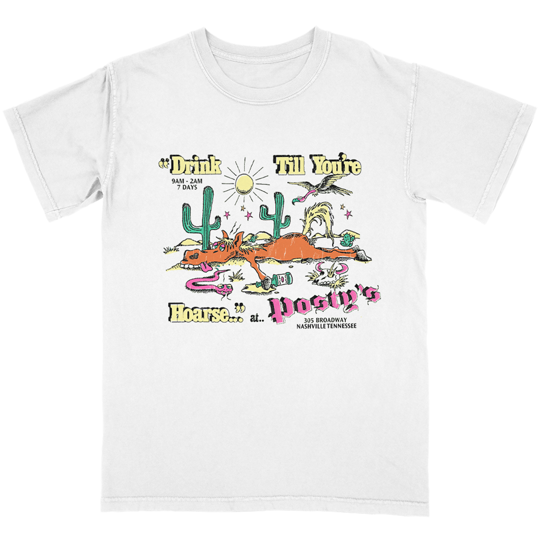 Post Malone - DRINK TILL YOU'RE HOARSE POSTY'S T-SHIRT